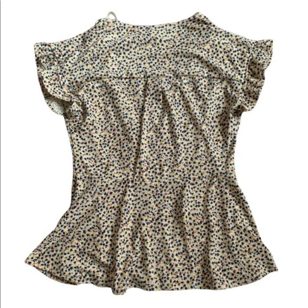 Floral Monteau Blouse Size Medium - Picture 3 of 8